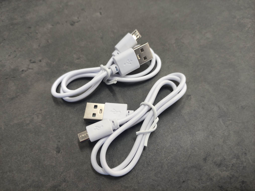 White Micro USB Charging Cables
