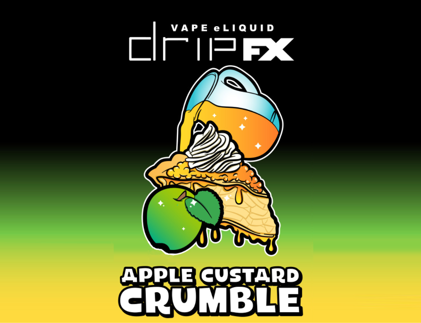 Drip FX Eliquid- Apple Custard Crumble 60ml