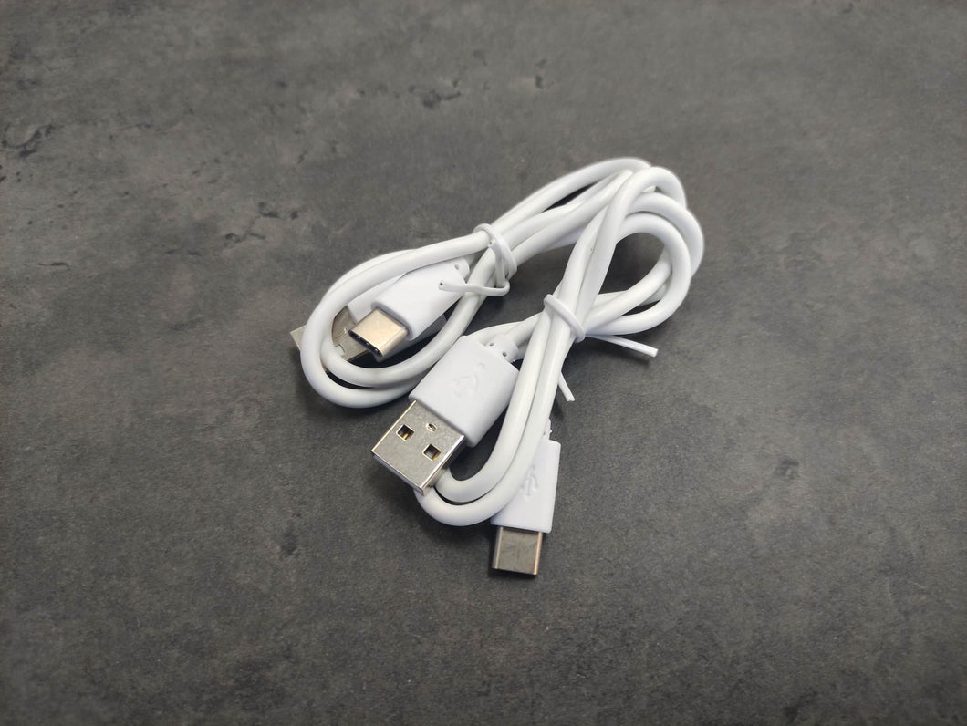 White Type C USB Charging Cables