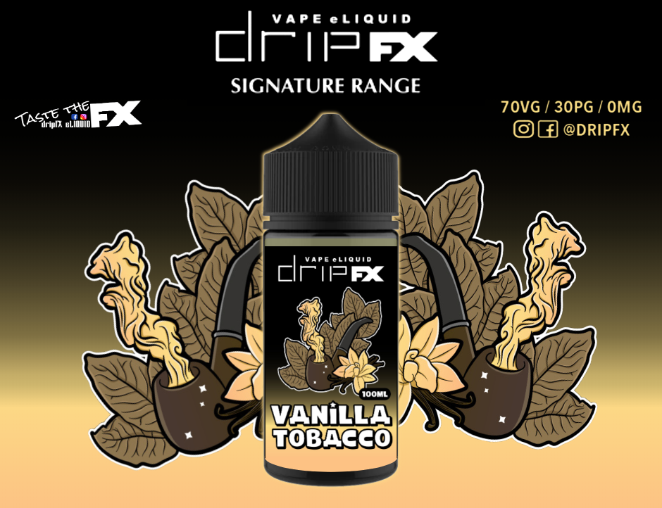 Drip FX Eliquid- Vanilla Tobacco 100ml