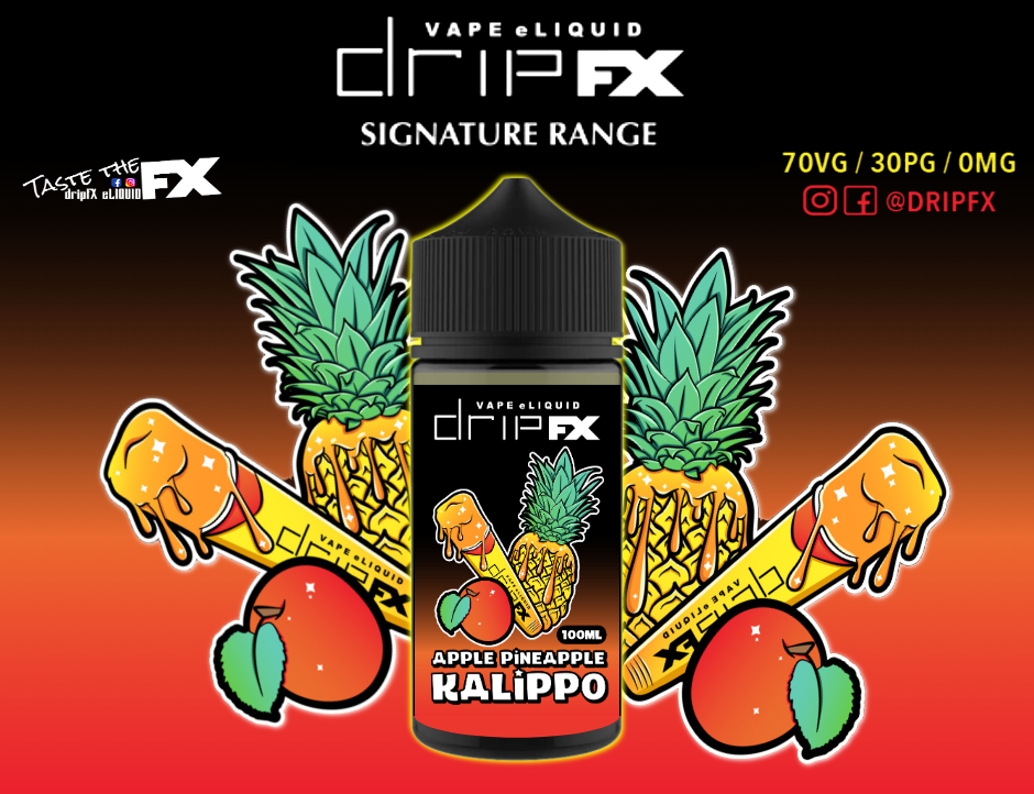 Drip FX Eliquid- Apple Pineapple Kalippo 100ml